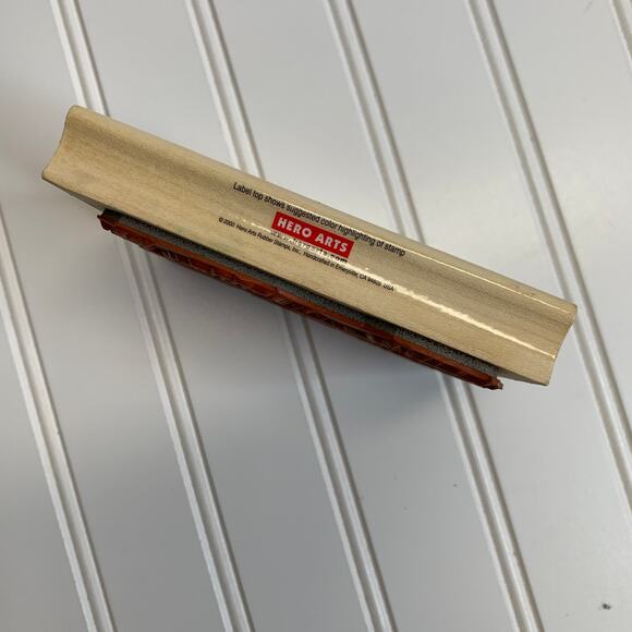 Hero Arts Windy Leaf Pattern Background Stamp nearly 4" x 3.75" - Picture 4 of 4